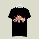 Grinch Max Dog and Cindy Lou Who Pink Heart Trio the Grinch Movie 4 T Shirt