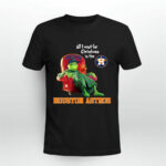Grinch and Dog Houton Astros All I Want For Christmas Is The Houston Astros 4 T Shirt