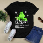 Grinch to Do List Drink Coffee Avoid Slapping Stupid People 2 T Shirt