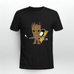 Groot I Am Ice Hockey Player Team Pittsburgh Penguins 3 T Shirt