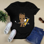 Groot I Am Ice Hockey Player Team Pittsburgh Penguins 4 T Shirt