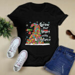 Grow Your Heart With Acceptance Autism Awareness Christmas 3 T Shirt