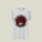 Grumpy Black Cat I Like Cats and Football and Maybe 3 People 5 T Shirt