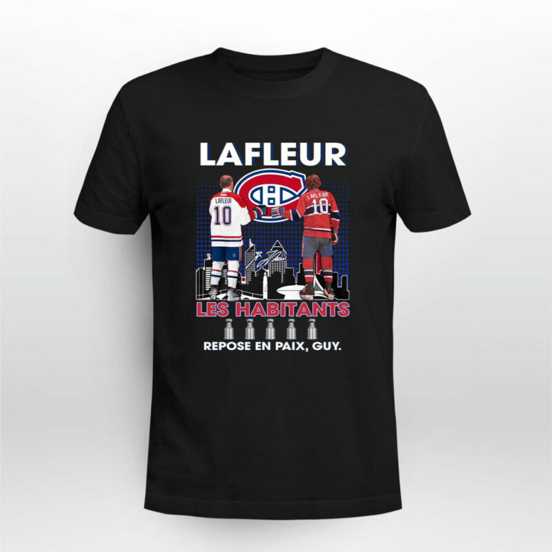 Guy Lafleur 10 Les Habitants Repose En Paix Guy 0 T Shirt