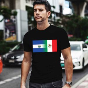 Half Mexican Half Salvadorian Flag Mexico El Salvador 0 T Shirt
