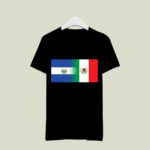 Half Mexican Half Salvadorian Flag Mexico El Salvador 2 T Shirt