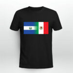 Half Mexican Half Salvadorian Flag Mexico El Salvador 3 T Shirt