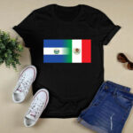 Half Mexican Half Salvadorian Flag Mexico El Salvador 4 T Shirt