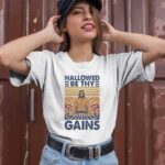 Hallowed Be Thy Gains Fitness Jesus Vintage 2 T Shirt