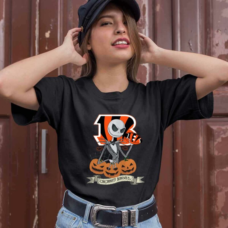 Halloween Cincinnati Bengals Jack Skellington 0 T Shirt