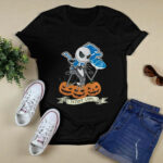 Halloween Detroit Lions Jack Skellington 3 T Shirt