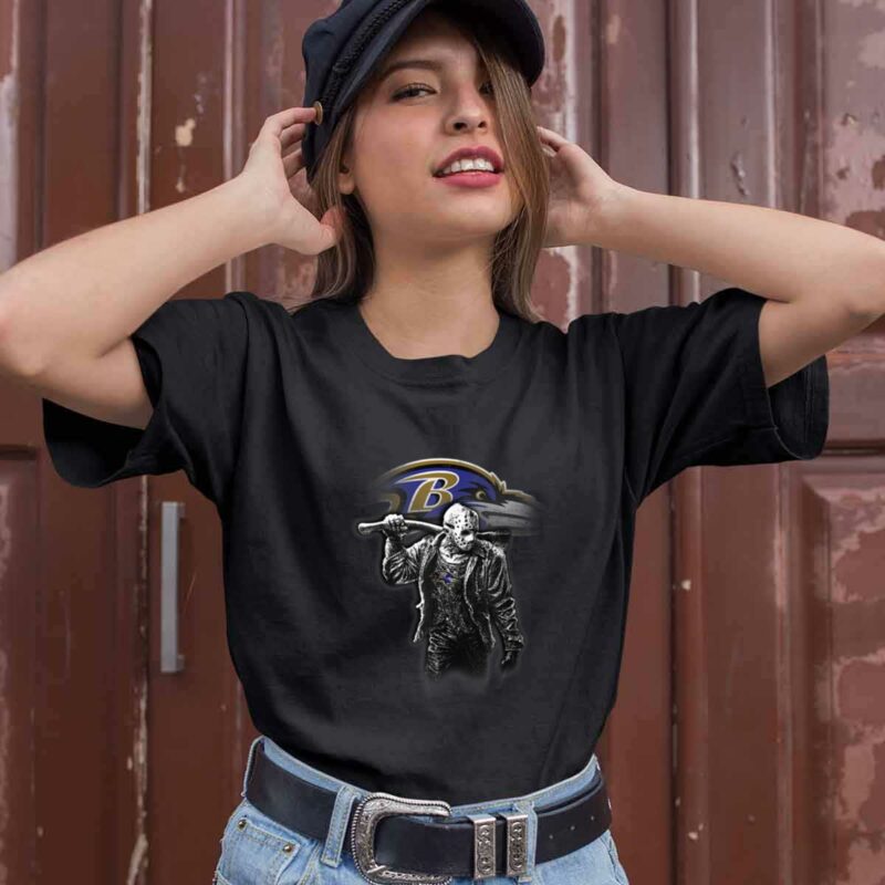 Halloween Horror Football Team Baltimore Raven Fan 0 T Shirt