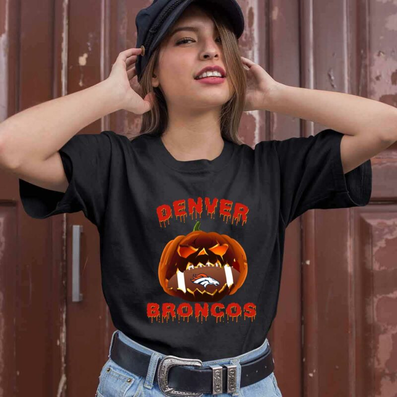 Halloween Pumpkin Denver Broncos 0 T Shirt