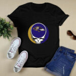 Halloween Skull Funny Football Team Baltimore Ravens 2 T Shirt