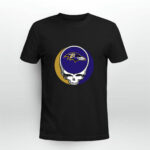 Halloween Skull Funny Football Team Baltimore Ravens 3 T Shirt