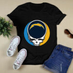 Halloween Skull Funny Football Team Los Angeles Chargers 2 T Shirt