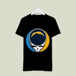 Halloween Skull Funny Football Team Los Angeles Chargers 3 T Shirt