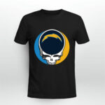 Halloween Skull Funny Football Team Los Angeles Chargers 4 T Shirt