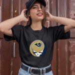 Halloween Skull Funny Football Team Los Angeles Rams 0 T Shirt