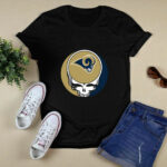 Halloween Skull Funny Football Team Los Angeles Rams 2 T Shirt
