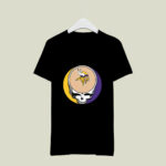 Halloween Skull Funny Football Team Minnesota Vikings 2 T Shirt
