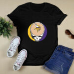 Halloween Skull Funny Football Team Minnesota Vikings 3 T Shirt