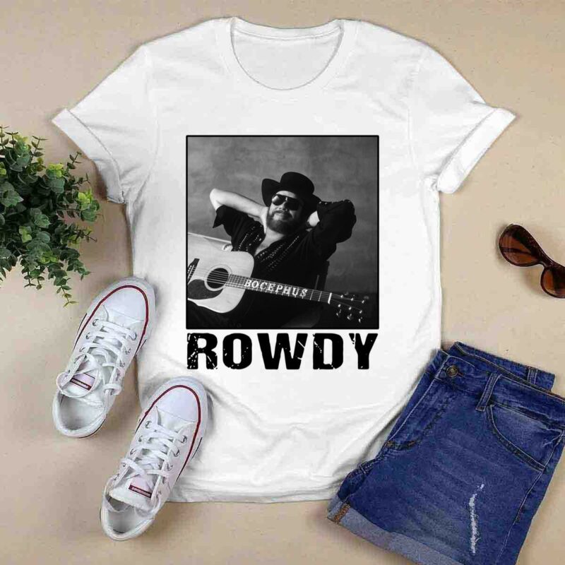 Hank Williams Jr Rowdy White 0 T Shirt