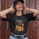 Happy HalloThanksMas German Shepherds Halloween Thanksgiving Christmas 1 T Shirt