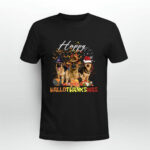 Happy HalloThanksMas German Shepherds Halloween Thanksgiving Christmas 4 T Shirt