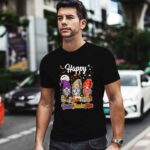 Happy HalloThanksMas Gnomes Reading Books Halloween Thanksgiving Christmas 0 T Shirt