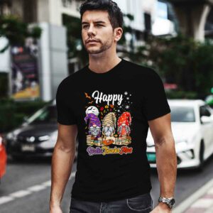 Happy HalloThanksMas Gnomes Reading Books Halloween Thanksgiving Christmas 0 T Shirt