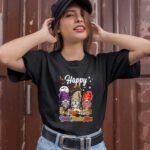 Happy HalloThanksMas Gnomes Reading Books Halloween Thanksgiving Christmas 1 T Shirt