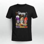 Happy HalloThanksMas Gnomes Reading Books Halloween Thanksgiving Christmas 2 T Shirt