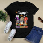 Happy HalloThanksMas Gnomes Reading Books Halloween Thanksgiving Christmas 3666 T Shirt