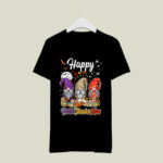 Happy HalloThanksMas Gnomes Reading Books Halloween Thanksgiving Christmas 3667 T Shirt