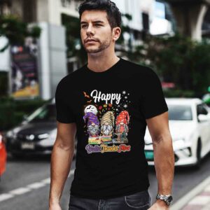 Happy HalloThanksMas Gnomes With Sewing Machine 0 T Shirt