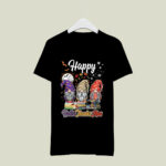 Happy HalloThanksMas Gnomes With Sewing Machine 3 T Shirt