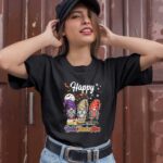 Happy HalloThanksMas Gnomes With Sewing Machine 3669 T Shirt