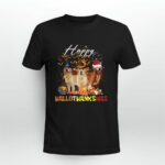 Happy HalloThanksMas Golden Retriever Halloween Thanksgiving Christmas 4 T Shirt