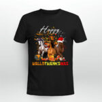 Happy HalloThanksMas Horses Halloween Thanksgiving Christmas 3 T Shirt