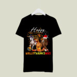 Happy HalloThanksMas Horses Halloween Thanksgiving Christmas 4 T Shirt