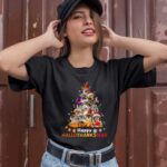 Happy HalloThanksMas Shih Tzu Halloween Thanksgiving Christmas 1 T Shirt