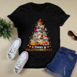 Happy HalloThanksMas Shih Tzu Halloween Thanksgiving Christmas 3 T Shirt