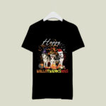 Happy HalloThanksMas Siberian Huskies Halloween Thanksgiving Christmas 2 T Shirt