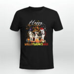 Happy HalloThanksMas Siberian Huskies Halloween Thanksgiving Christmas 4 T Shirt