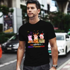 Happy HalloThanksMas Three Pigs 0 T Shirt