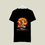 Happy Hallothanksmas Horse Pumpkin Halloween Christmas Thanksgiving 3681 T Shirt