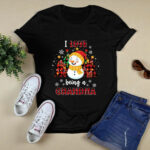 Happy Snowman I Love Being A Grandma Christmas Gift 3702 T Shirt