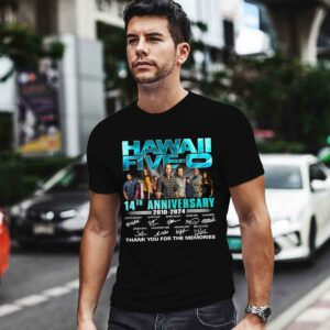 Hawaii Five 0 14th Anniversary 2010 2024 Signatures 0 T Shirt