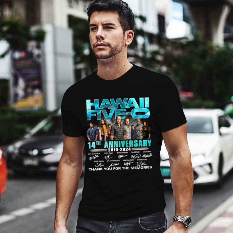 Hawaii Five 0 14Th Anniversary 2010 2024 Signatures 0 T Shirt